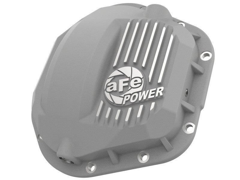 aFe Street Series Front Differential Cover Raw w/ Machined Fins : Ford F-2 46-70080 Photo - Primary