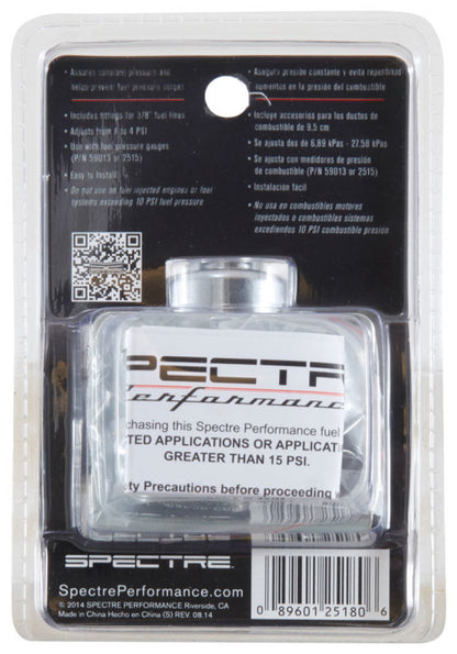 Spectre Fuel Pressure Regulator 1-4psi 2518 2518 Photo - in package