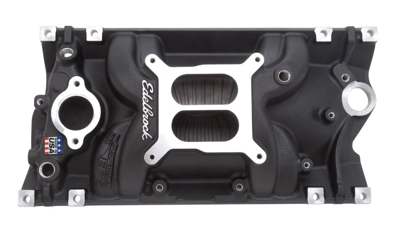 Edelbrock Manifold, Performer Eps, Sb Chevy, Vortec, Black Finish 27163 Photo - Primary