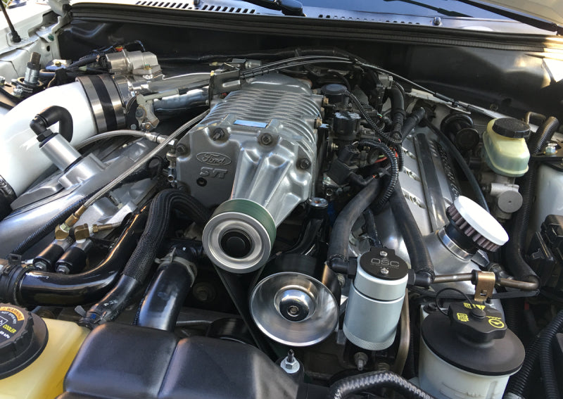 J&L 99-04 Ford Mustang SVT Cobra Driver Side Oil Separator 3.0 - Clear Anodized 3018D-C 3018D-C Photo - Primary