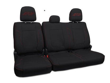PRP Seats PRP 12-14 Ford Raptor Rear Bench Seat Covers - Black w/ Red Stitch B070-01 B070-01 Photo - Primary
