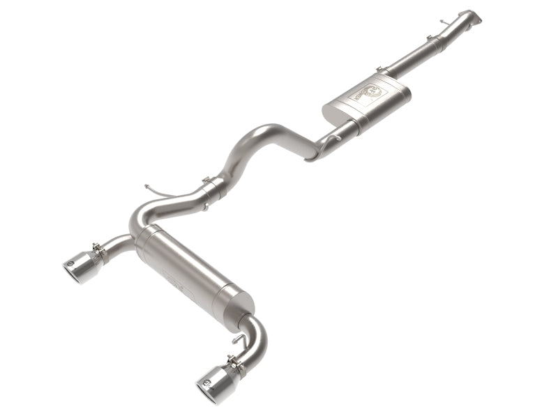 aFe 2021+ Ford Bronco L4-2.3L (t) / V6-2.7L (tt) Vulcan 3in. to 2.5in. SS Cat-Back - Polished 49-33138-P 49-33138-P Photo - Primary
