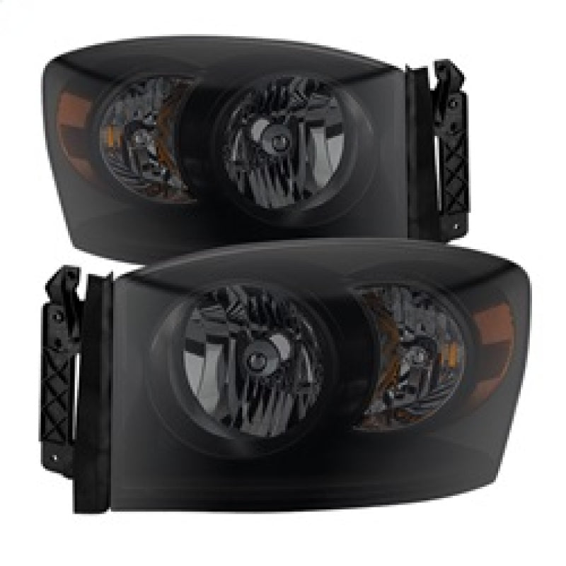 SPYDER Xtune Dodge Ram 1500 06-08 Amber Crystal Headlights Black Smoked HD-JH-DR06-AM-BSM 9030369 9030369 Photo - Primary