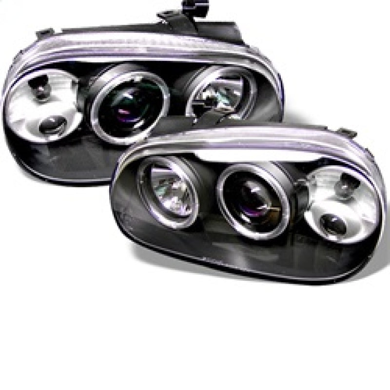 Spyder Volkswagen Golf IV 99-05 Projector Headlights LED Halo Black High H1 Low H1 PRO-YD-VG99-BK 5012159 5012159 Photo - Primary
