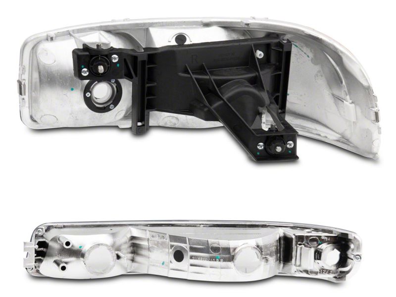 Raxiom 99-06 GMC Sierra 1500 Axial Series OEM Crystal Rep Headlights- Chrome Housing (Clear Lens) S518303