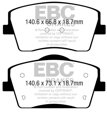 EBC 2018+ Volvo XC40 T4 Ultimax Front Brake Pads UD2137 UD2137 Photo - Primary