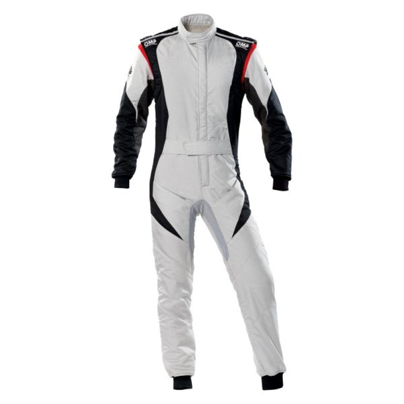 OMP First Evo Overall Silver/Black - Size 42 (Fia 8856-2018) IA0-1854-B01-089-42 IA0-1854-B01-089-42 Photo - Primary