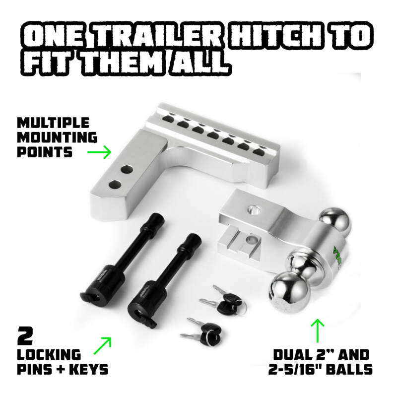 Rhino USA 6In Heavy Duty Drop Hitch - 2In (Silver) RG-HTDROP2-SVR RG-HTDROP2-SVR User 1