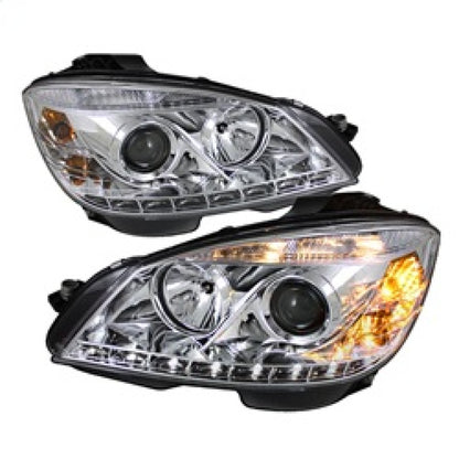 Spyder Mercedes Benz C-Class 08-11 Projector Headlights Halogen - DRL Chrm PRO-YD-MBW20408-DRL-C 5042255 5042255 Photo - Primary
