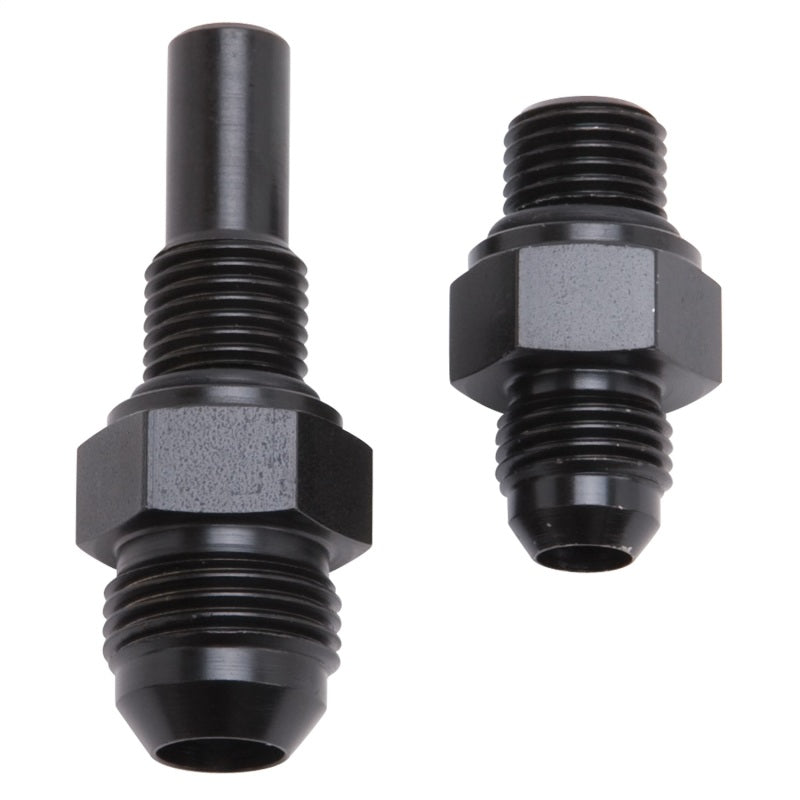 Russell Performance -8 AN to 4L80 Transmission Ports Adapter Fittings (Qty 2) - Black Zinc 641400 641400 Photo - Primary