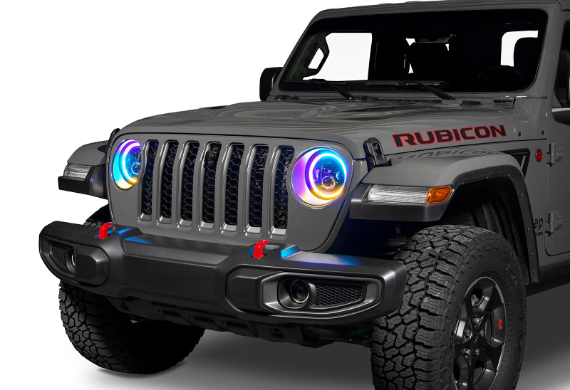 ORACLE Lighting Oracle Jeep Wrangler JL/Gladiator JT 7in. High Powered LED Headlights (Pair) - Dynamic - Dynamic 5769J-332 5769J-332 Photo - lifestyle view