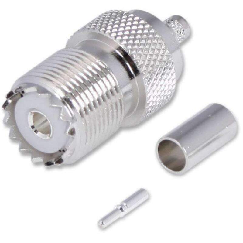Rugged Radios Crimp On Female UHF Antenna Connector UHF-CONN-F UHF-CONN-F Photo - Primary