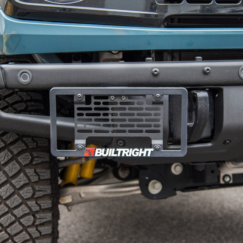 BuiltRight Industries 21+ Ford Bronco Modular Steel Bumper License Plate Relocator Kit 106102 106102 Photo - Mounted
