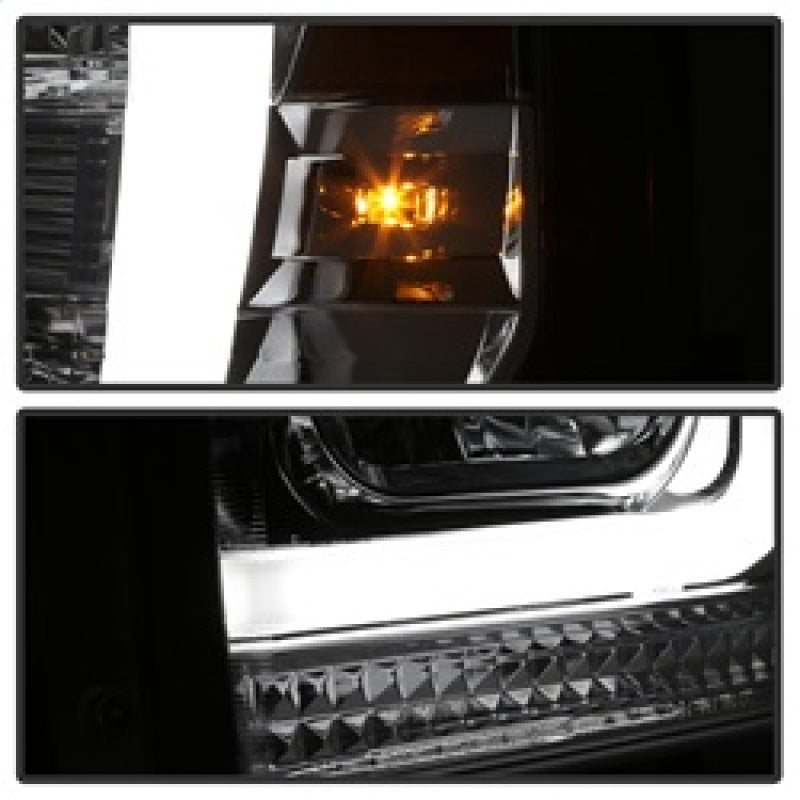 Spyder 08-10 Ford F-250 Super Duty V2 Light Bar DRL Projector Headlights - Chrm (PRO-YD-FS08V2-LB-C) 5084699 5084699 Photo - Unmounted
