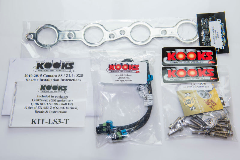 Kooks 10-14 Chevy Camaro SS LS3/L99/ 6.2L 1 7/8in x 3in SS LT Headers Inc 3i 2250H430 Photo - in package