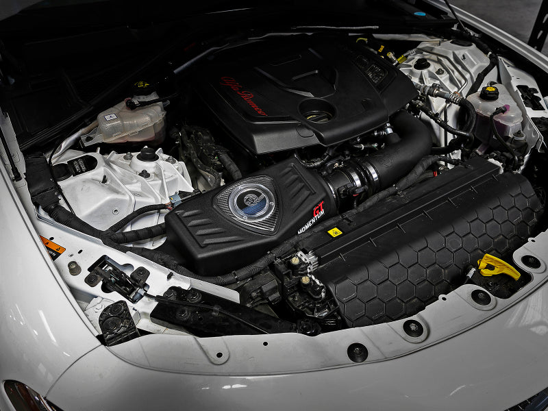 aFe Momentum GT Pro 5R Cold Air Intake System 2017 Alfa Romeo Giulia I4 2.0L (t) 54-76902-1 54-76902-1 Photo - Mounted