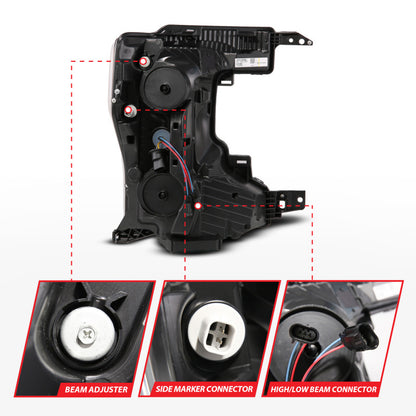 ANZO 20-22 Ford Super Duty (Halogen) Z-Series Full LED Proj Headlights SeqSig - Driver Side ONLY 111620X-L 111620X-L User 1