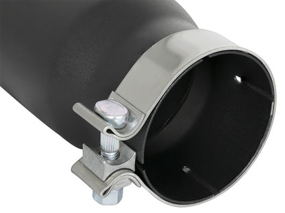 aFe MACH Force-Xp 4" 409 Stainless Steel Exhaust Tip Black 3-1/2in In 49T35451-B12 Photo - Unmounted