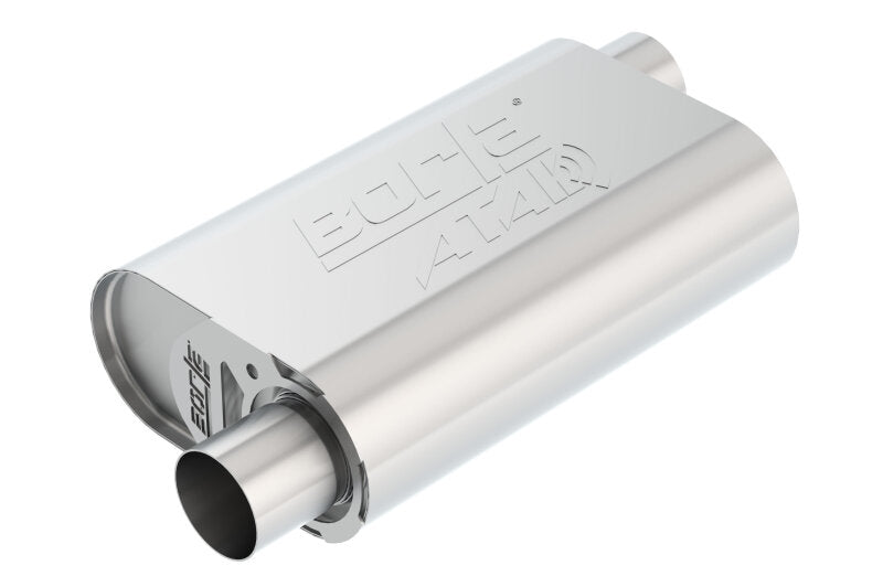 Borla CrateMuffler Small Block Chevrolet ATAK 2.5in Offset/Offset 14inx4.35inx9in Muffler 400774 400774 Photo - Primary