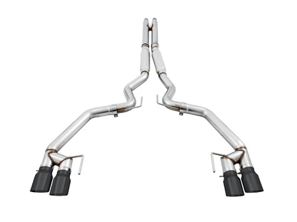 AWE Tuning 2018+ Ford Mustang GT (S550) Cat-back Exhaust - Track Edition (Quad Diamond Black Tips) 3020-43072 3020-43072 Photo - out of package