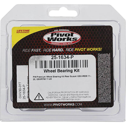 Pivot Works Suzuki Wheel Bearing Kit Premium Bearings 25-1634-P 25-1634-P Photo - Primary