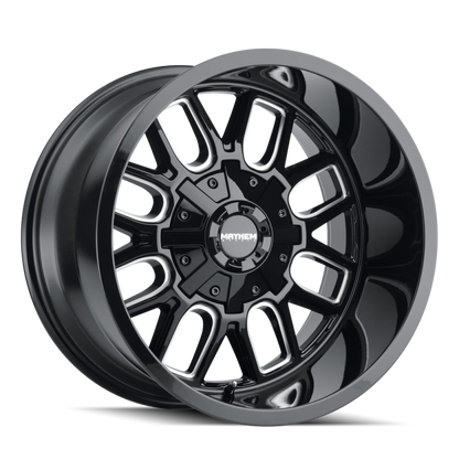 Mayhem 8107 Cogent 20x10 / 6x135 BP / -19mm Offset / 106mm Hub Black w/ Milled Spokes Wheel 8107-2137BM 8107-2137BM Photo - Primary