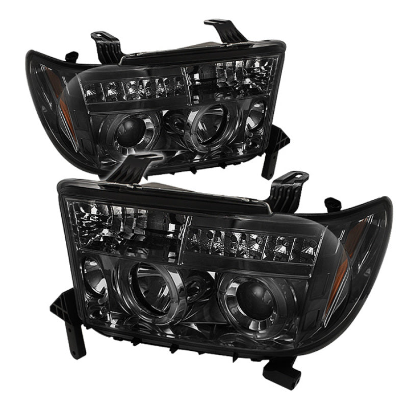 Spyder Toyota Tundra 07-13 Projector Headlights LED Halo LED Smke PRO-YD-TTU07-HL-SM 5012043 5012043 Photo - Primary