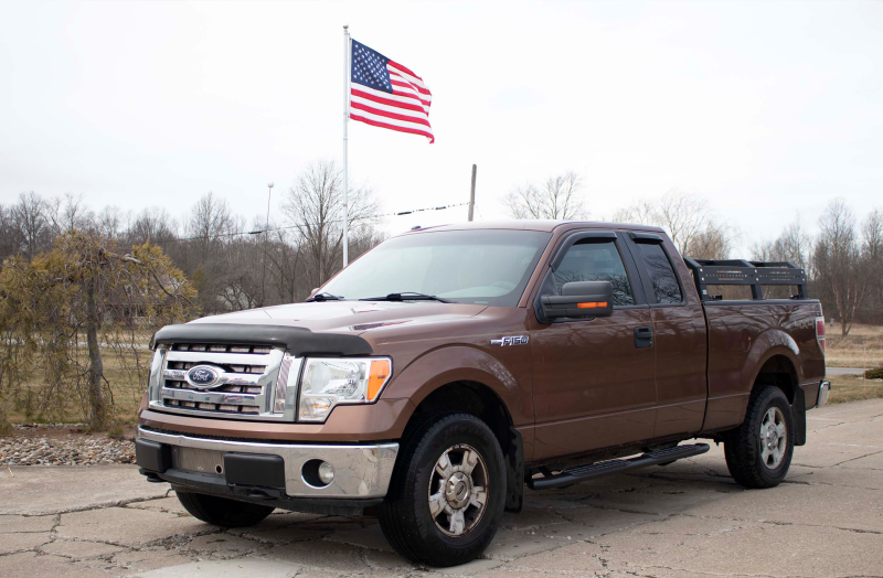Fishbone Offroad 09-14 Ford F150 Extended Super Cab Oval Side Steps - Black Textured FB21377 FB21377 Photo - lifestyle view