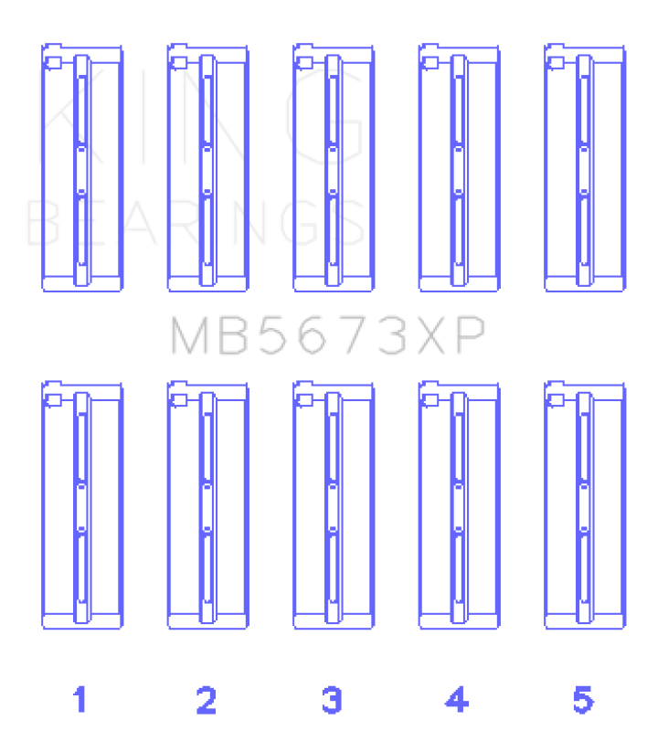 King Engine Bearings King Honda F20C/F22C 16v (Size STD) Performance Main Bearing Set MB5673XP MB5673XP Photo - Primary