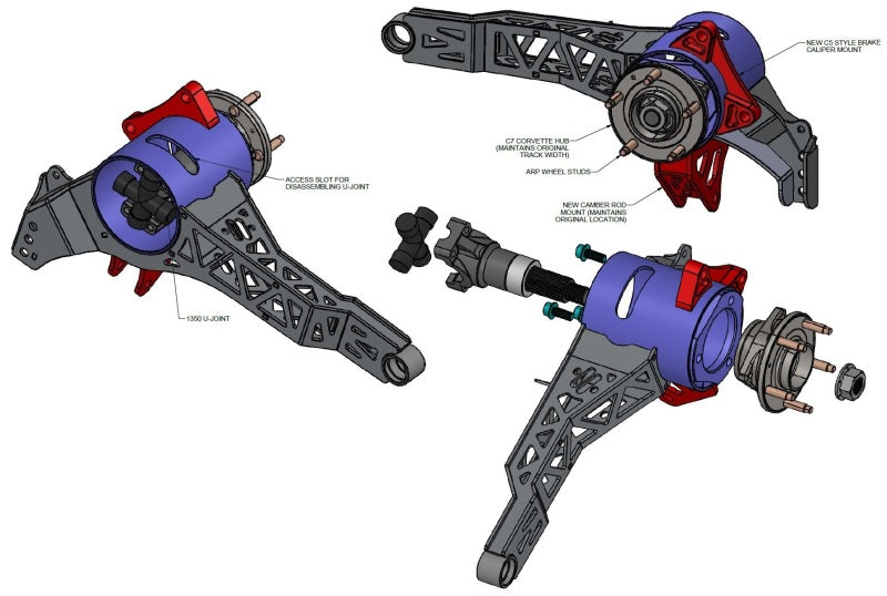 Ridetech 63-79 Chevy Corvette Rear Trailing Arms For C7 Hubs 11537251 11537251 User 1