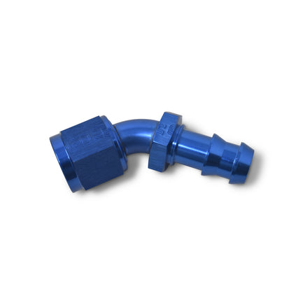 Russell -10 AN 45° Twist-Lok Hose End - Blue 624100 Photo - out of package