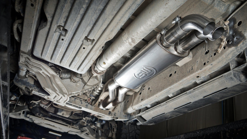 Stainless Works 2011-14 Ford F-150 Raptor Exhaust X-Pipe Resonator Dump In Front Of Rear Axle FTR10CBDP FTR10CBDP Photo - Mounted