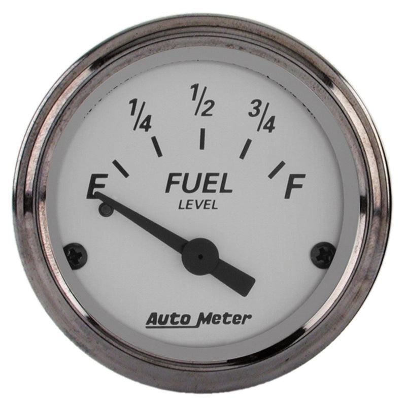 Autometer Gauge, Fuel Level, 2 1/16", 0E To 90F, Elec, Amer Platinum 1904 Photo - Primary