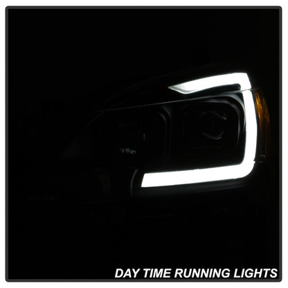 SPYDER xTune 13-15 Nissan Sentra DRL LED Light Bar Proj Halogen Headlights - Blk Smoke (PRO-JH-NS13-LB-BSM) 9042973 9042973 Photo - Unmounted