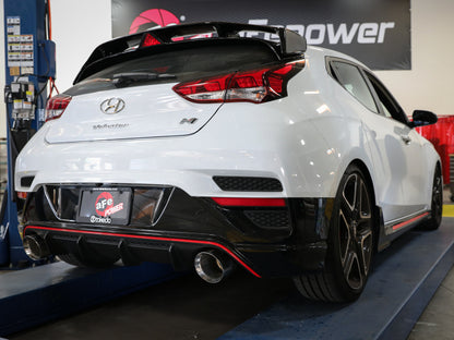 aFe Takeda Exhaust Axle-Back 19-20 Hyundai Veloster N 304SS Polished Dual Tips Exhaust 49-37009-P 49-37009-P Photo - Mounted