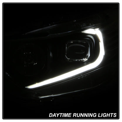 SPYDER xTune 09-14 Acura TSX Projector Headlights - Light Bar DRL - Black (PRO-JH-ATSX09-LB-BK) 9042218 9042218 Photo - Unmounted