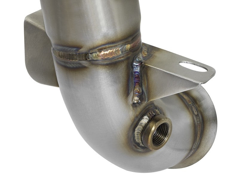 aFe 09-13 MINI Cooper S (R56) L4 1.6L (t) Twisted Steel Down Pipe 2-1/2in 304 Stainless Steel w/ Cat 48-36318-1HC 48-36318-1HC Photo - Close Up