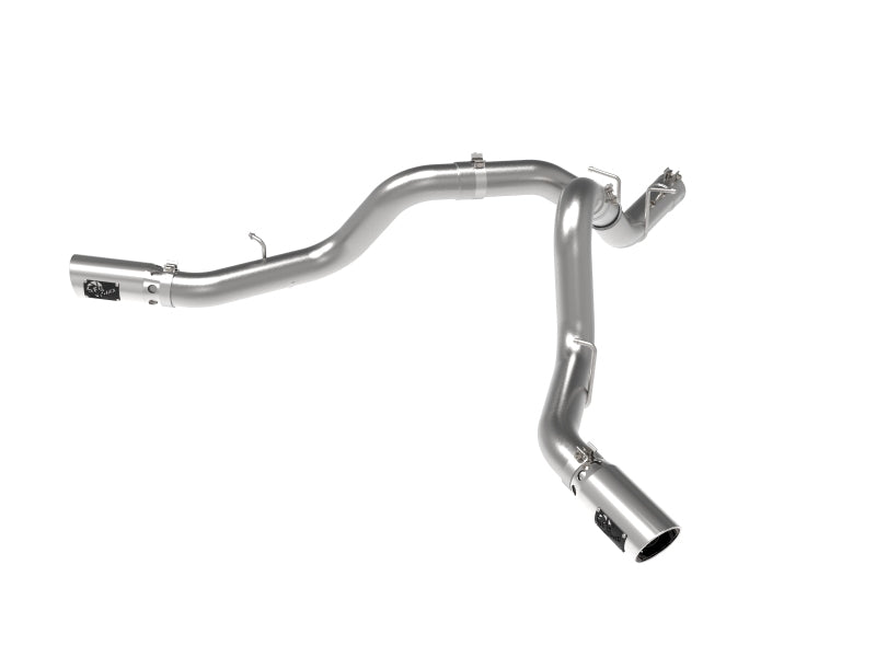aFe Large Bore-HD 4in 409SS DPF-Back Exhaust System w/Polished Tips 20 GM Diesel Trucks V8-6.6L 49-44126-P 49-44126-P Photo - Primary