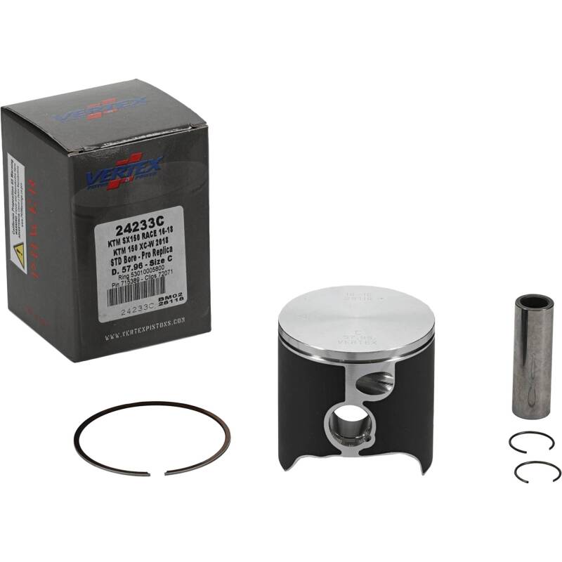 Vertex Pistons Vertex Piston 16-22 KTM 150 SX 150cc Cast Race Piston Kit 24233C 24233C Photo - Primary