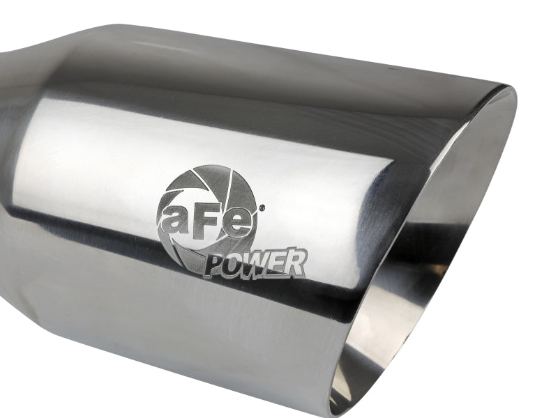aFe MACH Force-Xp Univ 304 SS Double-Wall Clamp-On Exhaust Tip - Polished - 3in Inlet - 4.5in Outlet 49T30454-P093 49T30454-P093 Photo - Unmounted