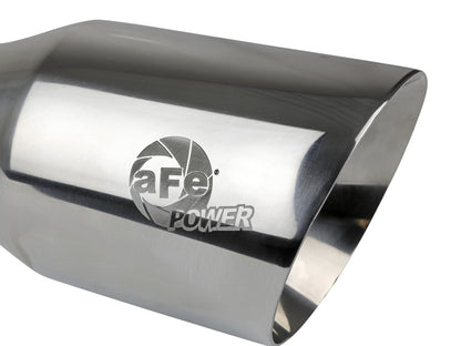 aFe MACH Force-Xp Univ 304 SS Double-Wall Clamp-On Exhaust Tip - Polished - 3in Inlet - 4.5in Outlet 49T30454-P093 49T30454-P093 Photo - Unmounted