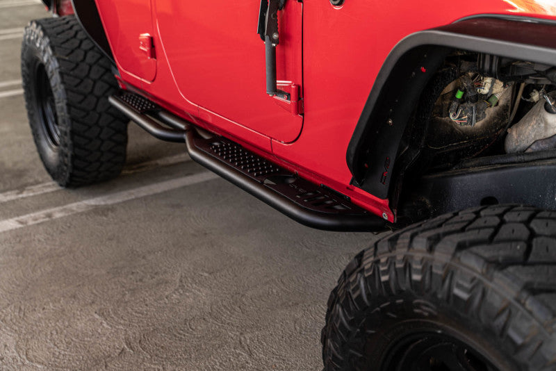 DV8 Offroad 07-18 Jeep Wrangler JK (4 Door Only) OE Plus Side Steps SRJK-08 SRJK-08 Photo - Unmounted