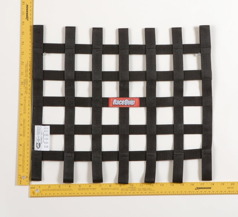 Racequip Ribbon Window Net; SFI Certified; Color: Black; Size: 15 x 18 726001 Photo - Primary