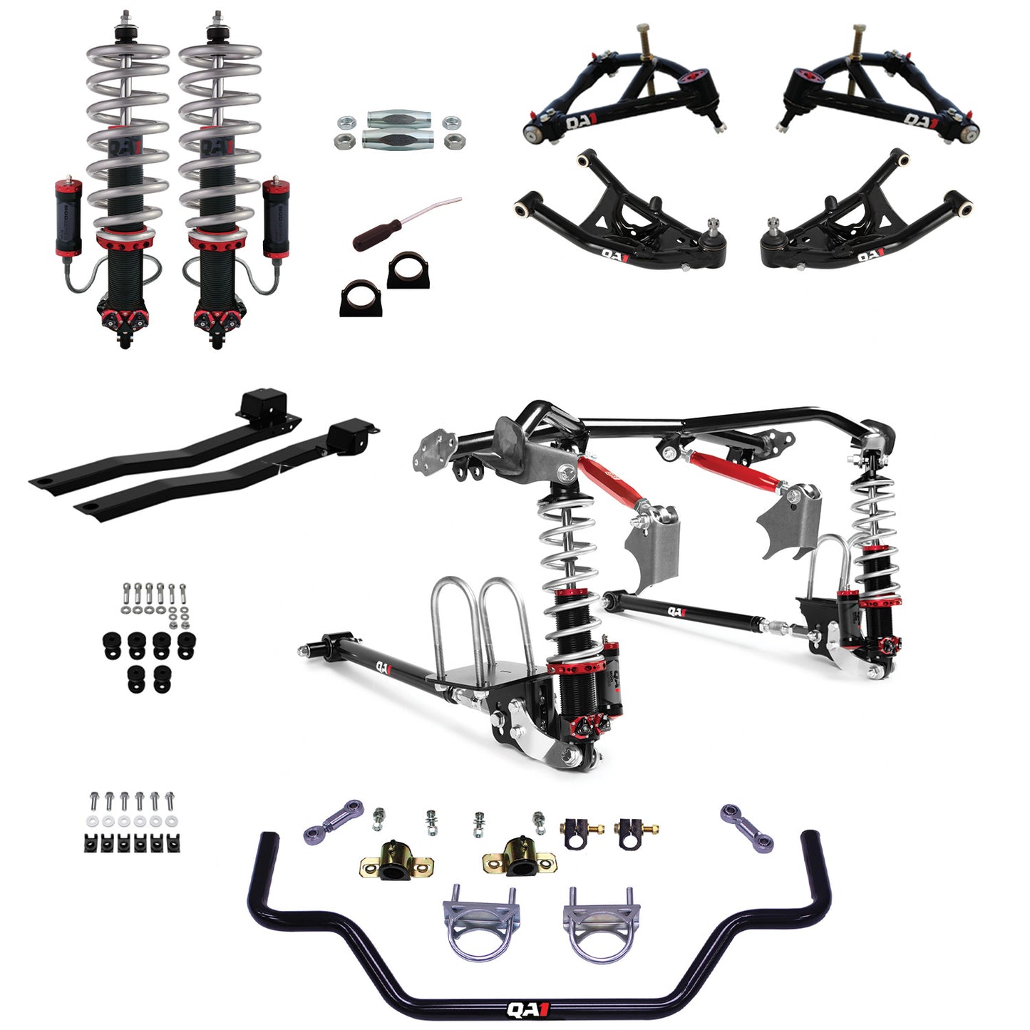 QA1 67-69 GM F-Body Level 3 Full Vehicle Drag Kit w/ Shocks DK43-GMF1