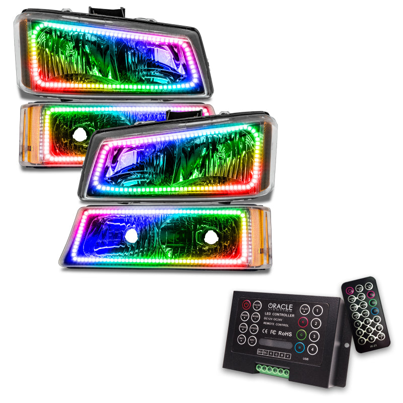 ORACLE Lighting Oracle Chevrolet Silverado 03-06 Square Halo Kit - ColorSHIFT w/ 2.0 Controller 3959-333 3959-333 Photo - out of package