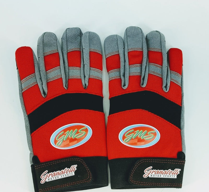 Granatelli Motor Sports Granatelli Large Mechanics Work Gloves - Red/Gray/Black 706522