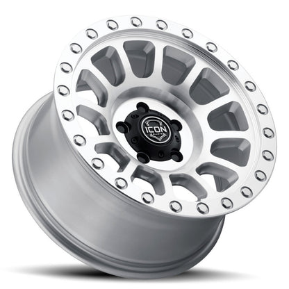 ICON Hulse 17 X 8.5 5 X 5 6mm Offset 4.5in BS Silver Machined 8017857345SM 8017857345SM Photo - Unmounted