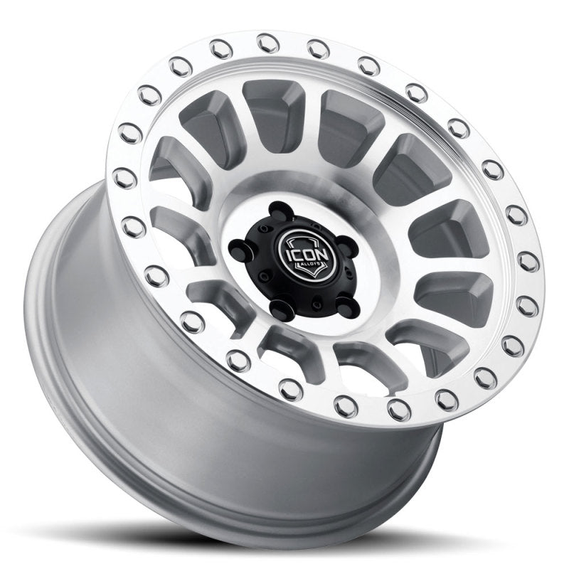 ICON Hulse 17 X 8.5 6 X 5.5 0mm Offset 4.75in BS Silver Machined 8017858347SM 8017858347SM Photo - Unmounted