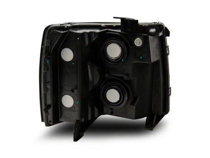 Raxiom 07-14 Chevrolet Silverado 1500 HD Axial OEM RepHeadlights- Chrome Housing- Smoked Lens S122324 S122324 Photo - Close Up