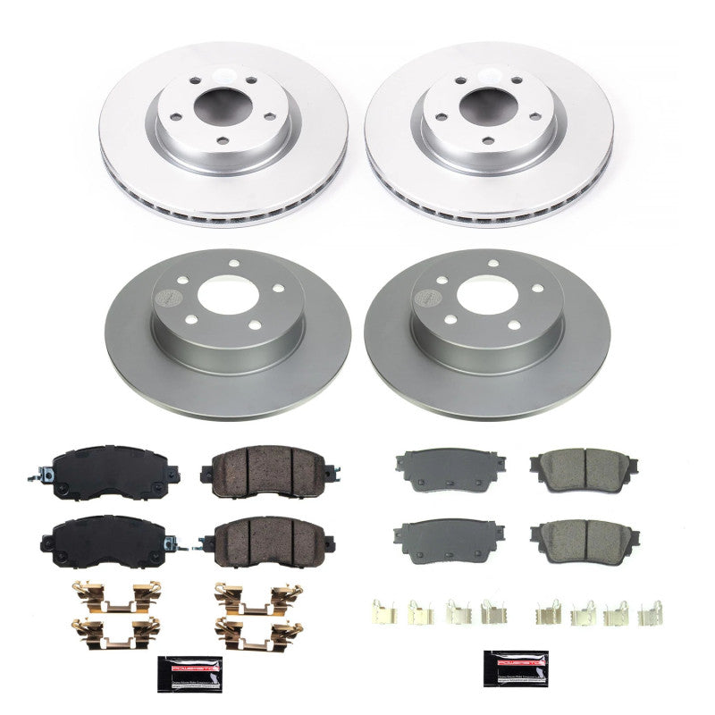 PowerStop Power Stop 19-22 Nissan Altima Front & Rear Z17 Coated Brake Kit CRK8684